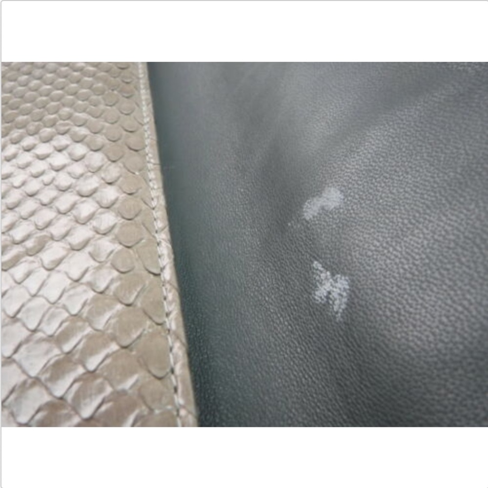 Lai Gray Python Envelope Clutch Purse - image 8